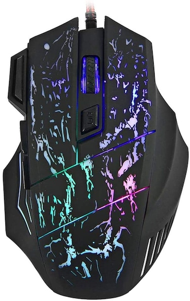 Doreen A874 3200DPI 7 Buttons LED USB Wired Gaming Mouse Compatible with Computer and Laptop