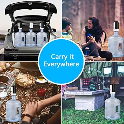 Rahalife Water Bottle Pump, USB Charging Automatic Drinking Water Pump Portable Electric Water Dispenser Water Bottle Switch For Universal 5 Gallon Bottle