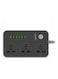 3-Port USB Power Strip Black