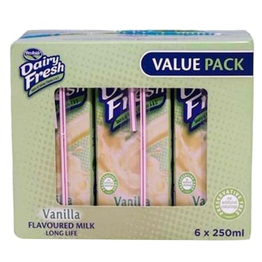 Brookside Dairy Fresh Vanilla Flavoured Milk 250Ml X Pack Of 6  Long Life