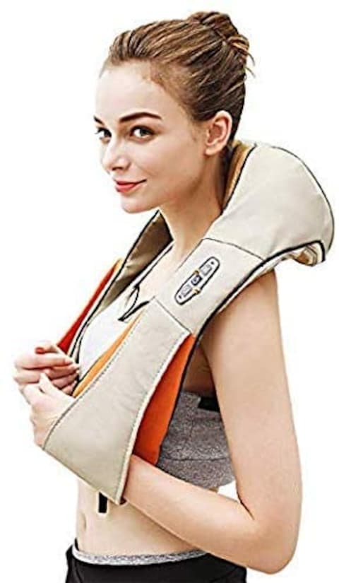 Shopdeals Back Neck And Shoulder Massager, Deep Tissue 3D Kneading Pillow Massager For Neck, Back, Shoulders, Foot, Legs - Full Body Massage Relieve Muscle Pain