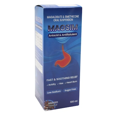 MAGSIM ANTACID&amp;ANTIFLATULENT 100ML