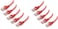 10-Pack Cat6 Ethernet Cable (Cat6 Cable, Cat 6 Cable) in Black 1 Foot 0.3M (RED)