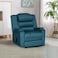 In House Velvet Rocking Recliner Chair With Storage Box - Dark Turquoise - AB07