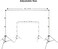 Coopic 2X3m Heavy Metal Steel Photo Video Studio Background Stands Adjustable Photography Video Muslin Backdrop Support With 2 Clamps