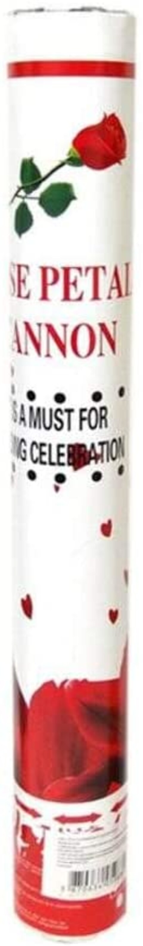 Party Time 1-Piece Red Rose Petals Party Popper - Confetti Cannons with Artificial Rose Petals For Birthday Engagement Proposal Wedding Party Supplies (40cm)