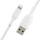Belkin BoostCharge Braided Lightning to USB Charging Cable, White, 1m