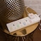 DOMEA Multi Plug Extension With 4 Universal Sockets   Plug Type Adaptor   3 Meter Cable   High Quality Copper Cable  Safety Fuse   Individual Switches