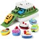 Nasidear Bath Boat Toy, 11 Piece Toy With 4 Mini Cars And 6 Squirters, Floating Toys For Bathtub Bathroom Pool Beach Toddlers Boys Girls Kids