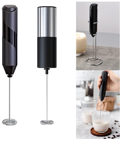 Lavish 2-Pack Battery Powered Electric Milk Frother Handheld Egg Beater