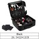 Generic Travel Makeup Train Case Makeup Cosmetic Case Organizer Portable Artist Storage Bag With Adjustable Dividers For Cosmetics Makeup Brushes Toiletry Jewelry Digital Accessories Black