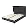 In House Le&oacute;n Velvet Bed Frame - King - 200x180 cm - Dark Gray