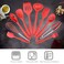 Decdeal - 10PCS Cooking Utensils Kitchen Utensil Set Silicone Kitchenware Set Stainless Steel Handle&nbsp;Cookware Set Chef Nonstick Cookware Kitchen Gadgets