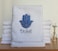 Premium Quality White Baby Towel and Hand Towel. Hand of Fatima Dubai Design. 100% Cotton. Soft feel for your comfort. Size 100 x 51cm