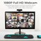 Promate Webcam 1080P with Microphone, Premium Auto Focus Full HD Pro USB Webcam with Built-In Noise Reduction Mic, Tripod Stand and 120 Degree Wide Angle for Live Streaming, Video Chat, Online Classes