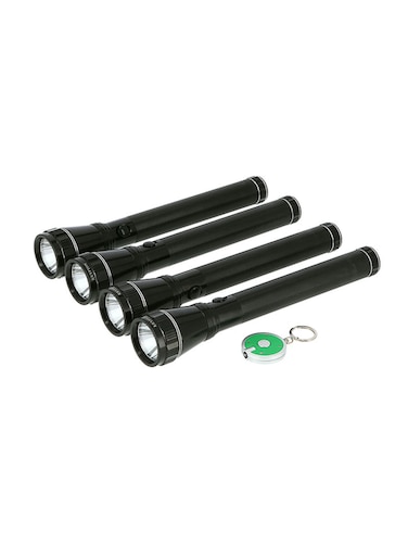 Krypton 4-In-1 Waterproof Flash Light For Camping Hiking Trekking Black