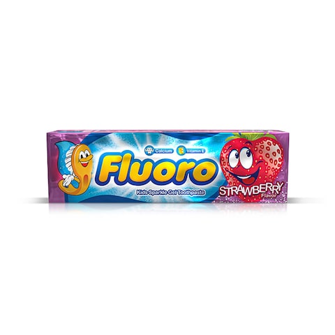 Fluoro Gel Toothpaste with Strawberry Flavor for Kids - 50 gram