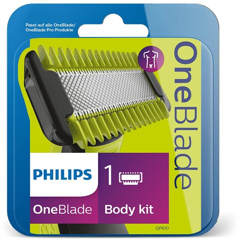 Philips OneBlade Hybrid Face &amp; Body Kit Replacement Blade, QP610/50