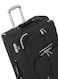 Senator Soft Shell Extra Large Checked Luggage Trolley For Unisex Ultra Lightweight Expandable Suitcase With 4 Wheels LL003 Black