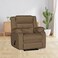 In House Velvet Rocking Recliner Chair - Light Brown - NZ30