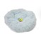 Grizzly Velor Round Plush Blue Dog Bed  Small - 50 x 15cm