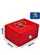Lavish [1-Unit] Cash Box With 2Pcs Keys Size 150 X 120 X 80 mm Red Color