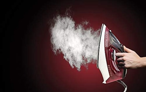 Black &amp; Decker Steam Iron With Anti Drip, Red, 1600W, X1550-B5
