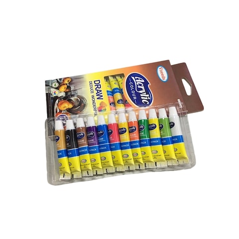 Vndeeds Acrylic Tube Color- 12 Tube