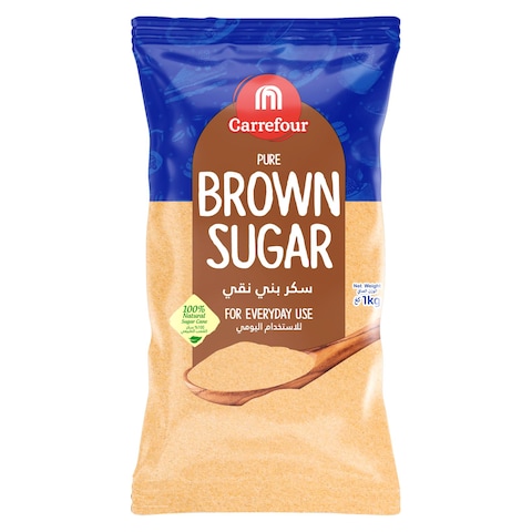 Buy Carrefour Pure Brown Sugar 1kg in UAE