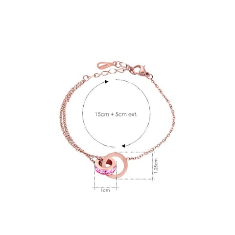 Aiwanto Bracelet for Women&#39;s Stone Beautiful Hand Bracelet Chain Jewelry (Rose Gold)