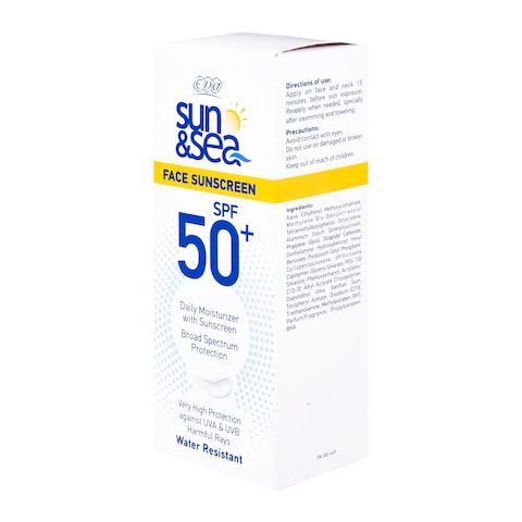 Eva Sun &amp; Sea Face Sunscreen, SPF 50+ - 40 ml