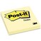 Post-it&reg; Notes 3" x 3", Canary Yellow, 100 Sh/Pad, [Ref: 654]
