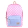 Kaukko Colourful 3 Colours Dots Printed Backpack Bag Pink and Blue 18cm