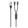 Cellairis PD 2-in-1 to Lightning Data Sync Charging Cable Black 1.2m 60W