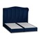 In House Shumt Velvet Bed Frame - Single - 200x90 cm - Dark Blue