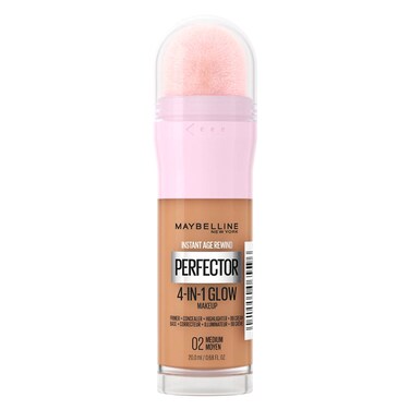 Maybelline New York 4-in-1 Glow Instant Makeup Perfector Foundation 20ml 02 Medium
