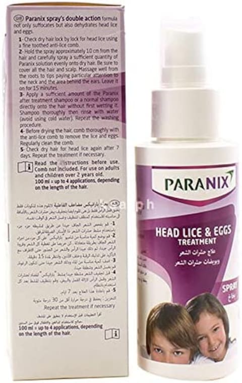 Paranix Head Lice &amp; Eggs Treatment Spray, 100 ml