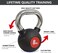 Skyland Rubber Coated Cast Iron Kettlebell With Chrome Handle Kettlebell Weight For Strength And Weight Training &ndash; Exercise Kettlebell For Whole Body Workout-Em-9267