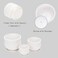 Vsell24 Ceramic Flower Plant Pots with Saucer Drainage Hole in Different Sizes White Stripe Texture for Garden, Fruits, Vegetable Plantation (medium)