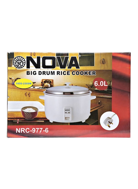 Nova Big Drum Rice Cooker 6L NRC977-6 White