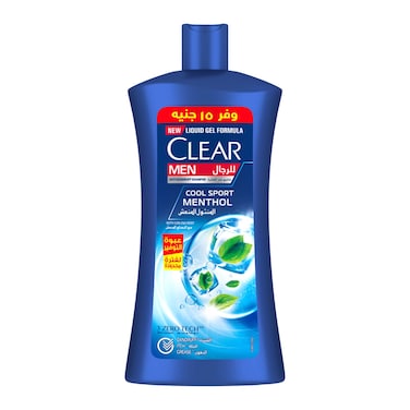 Clear Cool Sport Menthol Anti-Dandruff Shampoo for Men - 900ml