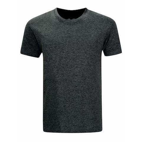 LA Collection Short Sleeve Round Neck T-Shirt_Dark Grey Me+