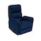 In House Velvet Rocking &amp; Rotating Recliner Chair - Dark Blue - AB09