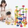 Building Blocks Marble Runs Coaster Railway Construction Marble Game