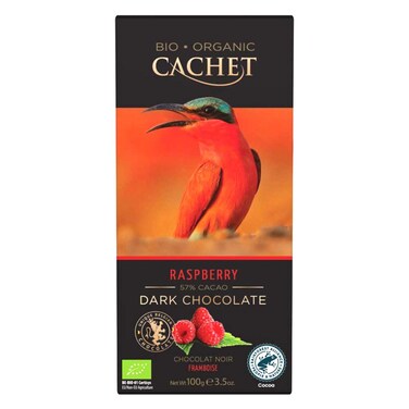 Cachet Bio Organic Raspberry Dark Chocolate Bar 100g