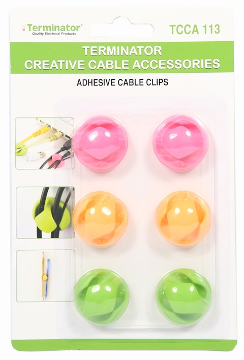 Terminator brand Creative Cable Clips Accessories 6 pcs - TCCA 113