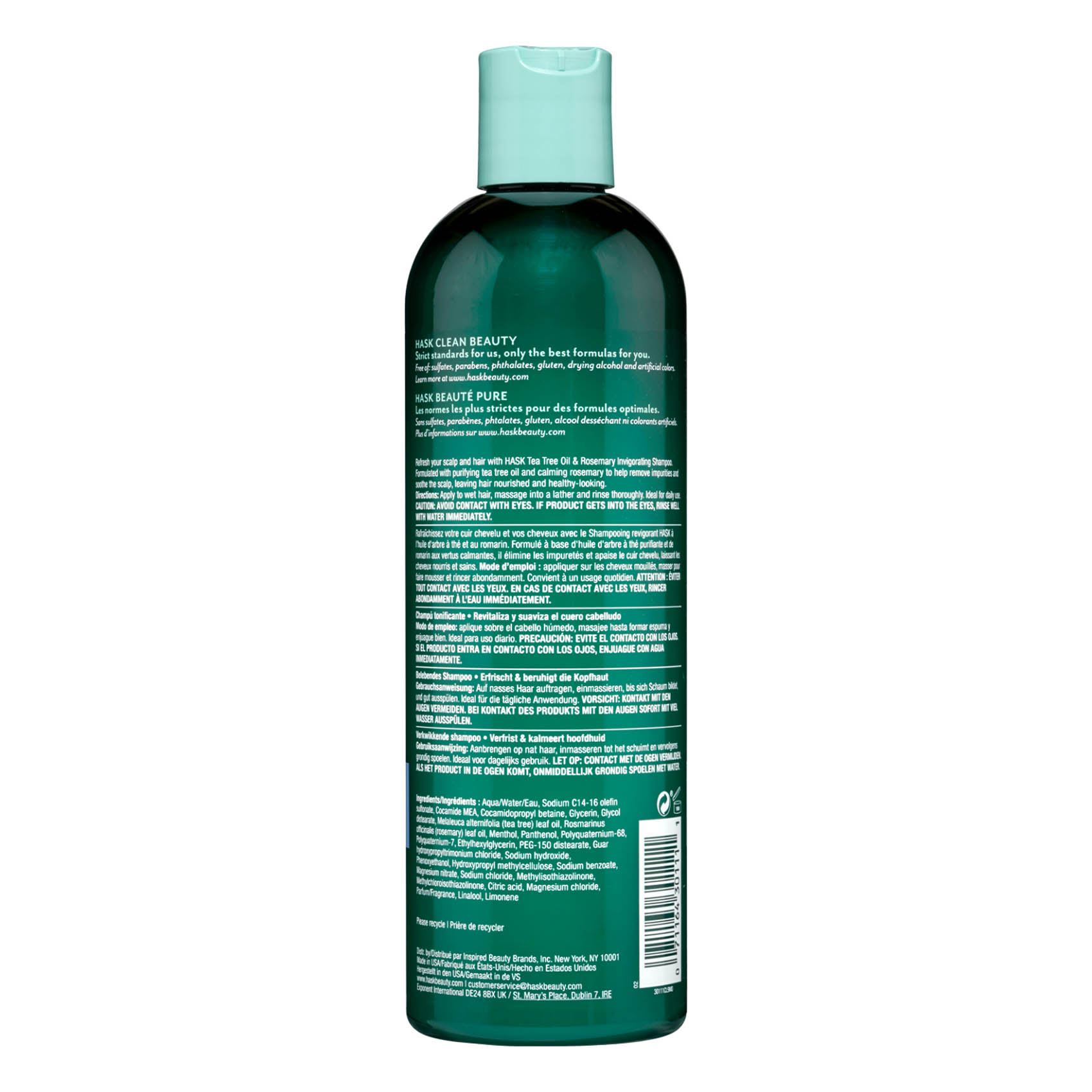 Hask Tea Tree Oil And Rosemary Invigorating Shampoo Green 355ml