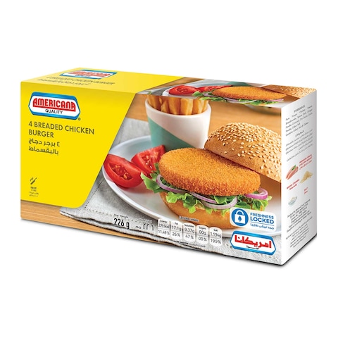 Americana 4 Breaded Chicken Burger 226g