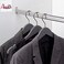 ABBASALI 95 Cm Wardrobe bar   Clothes Rod - Closet and Cupboard Organizer   Chromed Steel with Fittings - Easy Installation   Rail Coat Rack Wall or Clothes Rail - Pack of 6