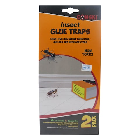 Uncle Bills Gonski Non Toxic Insect Glue Traps 2 Pieces